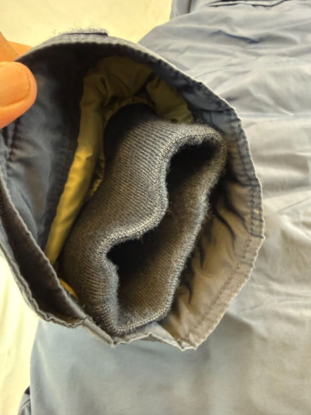 Eddie Bauer Goose Down Parka Jacket Winter Coat Navy Mens XL - Picture 10 of 14